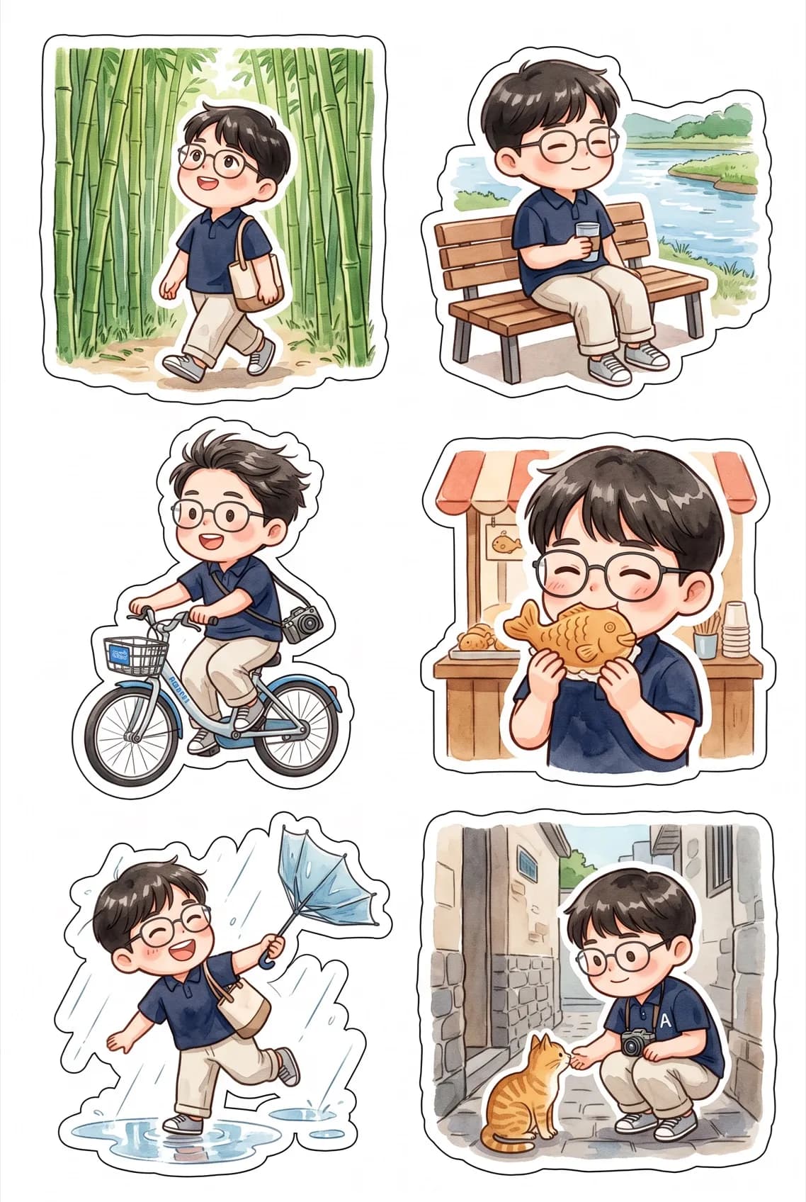 AI 울산여행 스티커 시트