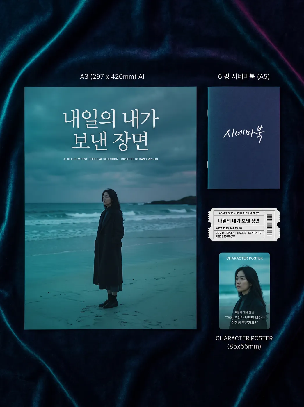포스터·시네마북·티켓 굿즈 세트 (콘셉트 시안)